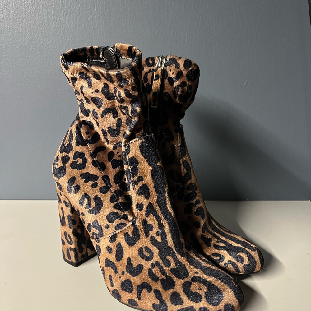 Leopard Print Women's Ankle Boots